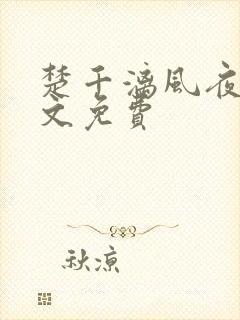 楚千漓风夜玄全文免费
