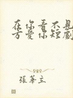 在你看不见的地方爱你短剧100集