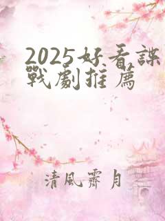 2025好看谍战剧推荐