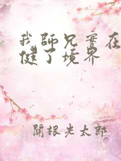 我师兄实在太稳健了境界