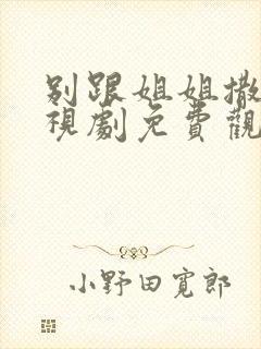 别跟姐姐撒娇电视剧免费观看全集