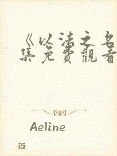 《以法之名》全集免费观看高清