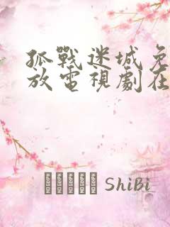 孤战迷城免费播放电视剧在线播放