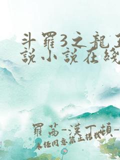 斗罗3之龙王传说小说在线阅读