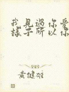 我见过你爱我的样子所以你不爱我的时候歌词