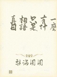 真相只有一个的日语是什么
