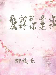 歌词我爱你我心属于你是什么歌