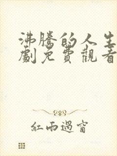 沸腾的人生电视剧免费观看全集高清