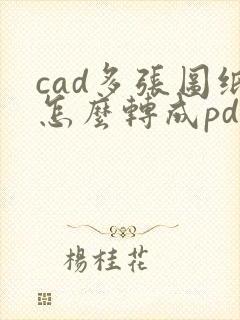 cad多张图纸怎么转成pdf?