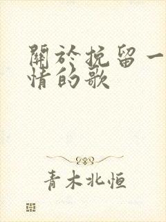 关于挽留一段感情的歌