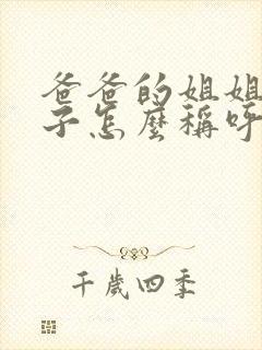 爸爸的姐姐的儿子怎么称呼