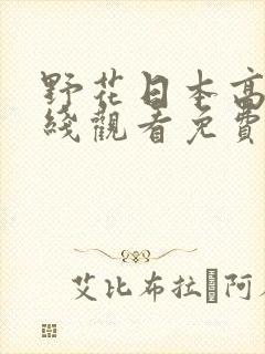 野花日本高清在线观看免费