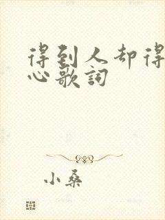 得到人却得不到心歌词