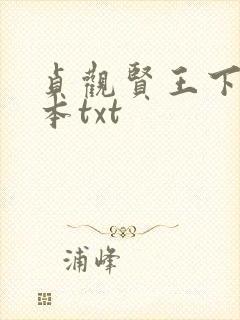 贞观贤王下载全本txt