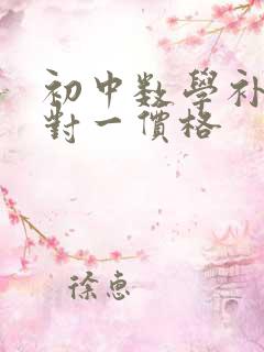 初中数学补课一对一价格