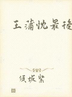 王蒲忱最后结局