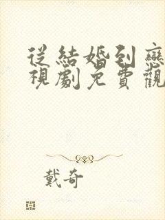 从结婚到恋爱电视剧免费观看全集