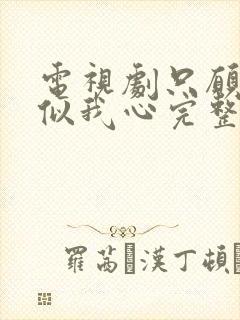 电视剧只愿君心似我心完整版