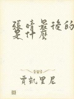 张晴最后的结局是什么