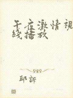 午夜激情视频在线播放