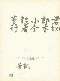 卖报小郎君灵境行者全本txt下载