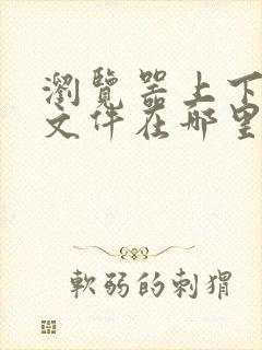 浏览器上下载的文件在哪里