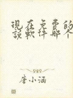 现在免费的看小说软件哪个好