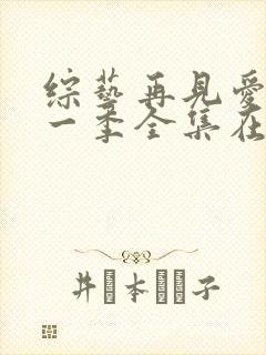 综艺再见爱人第一季全集在线观看