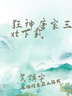 狂神唐家三少txt下载