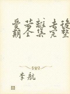 爱若离去后会无期全集完整版