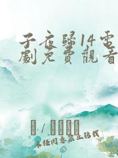 子夜归14电视剧免费观看全集高清