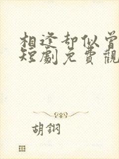 相逢却似曾相识短剧免费观看