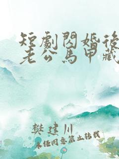 短剧闪婚后豪门老公马甲藏不住了播放