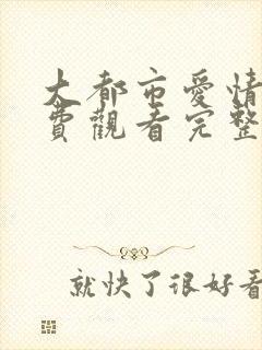 大都市爱情法免费观看完整版电视剧