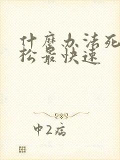 什么办法死最轻松最快速