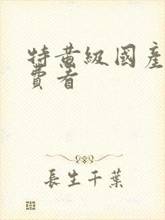 特黄级国产片免费看