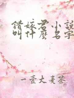 错嫁君小说原著叫什么名字