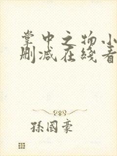 掌中之物小说未删减在线看