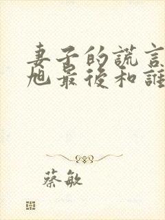 妻子的谎言李冬旭最后和谁在一起