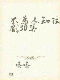 不为人知往事短剧30集