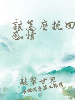 该怎么挽回一段感情