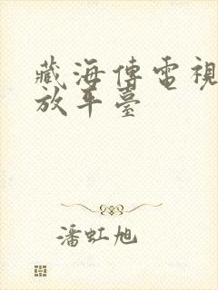 藏海传电视剧播放平台