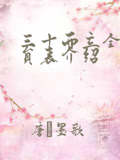 三十而立全部演员表介绍