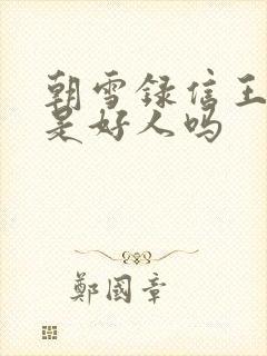 朝雪录信王世子是好人吗