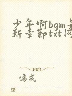 少年啊bgm最新章节txt网页