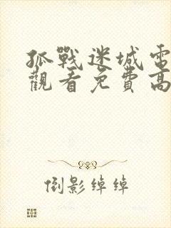 孤战迷城电视剧观看免费高清