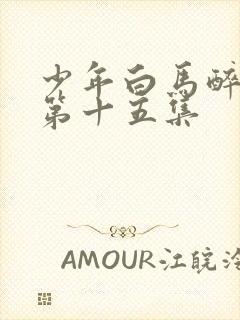 少年白马醉春风第十五集