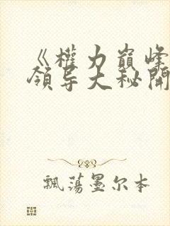 《权力巅峰:从领导大秘开始》