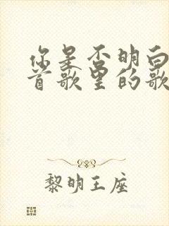 你是否明白是哪首歌里的歌词