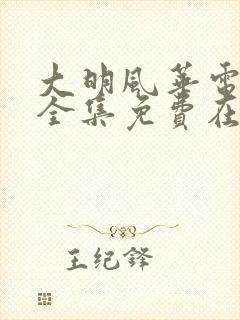 大明风华电视剧全集免费在线观看